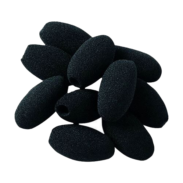 Black Mic Foam Cover, 10pcs, Biz 1500	